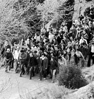 Calea Crucii din Săptămâna Mare a universitarilor din CL. San Leo, 1976. © Fraternitatea CL